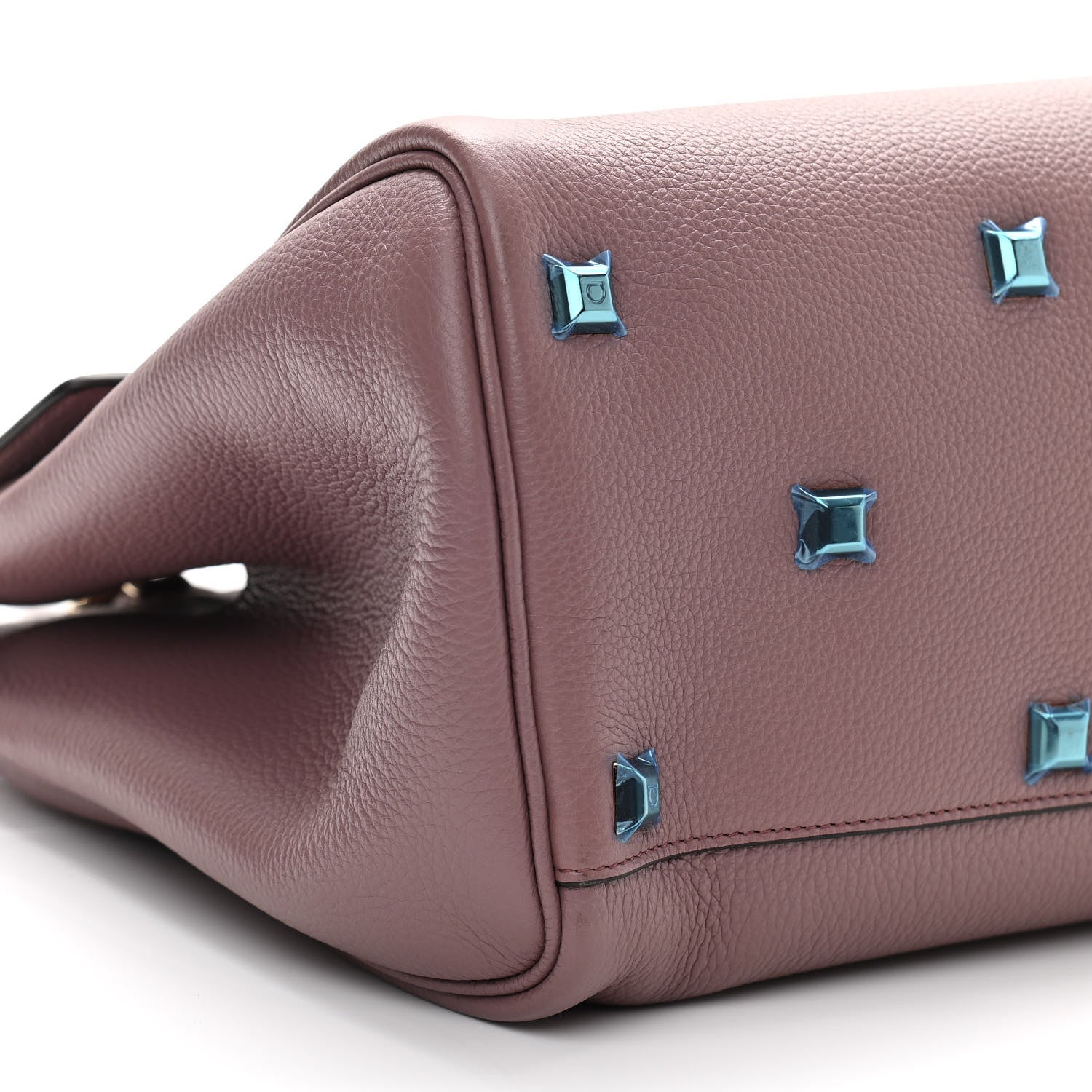 Salvatore Ferragamo Calfskin Large Studio Bag Caraway Seed 9 of 10