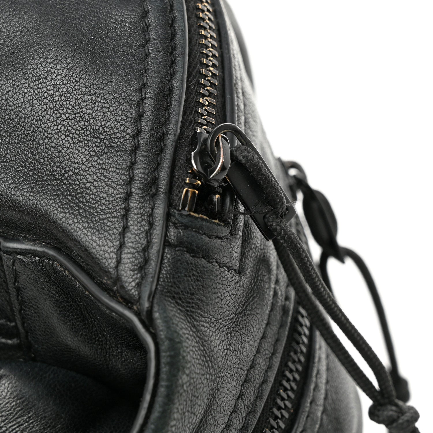 Saint Laurent Lambskin Logo Ripstop Body Belt Bag Black 11 of 12