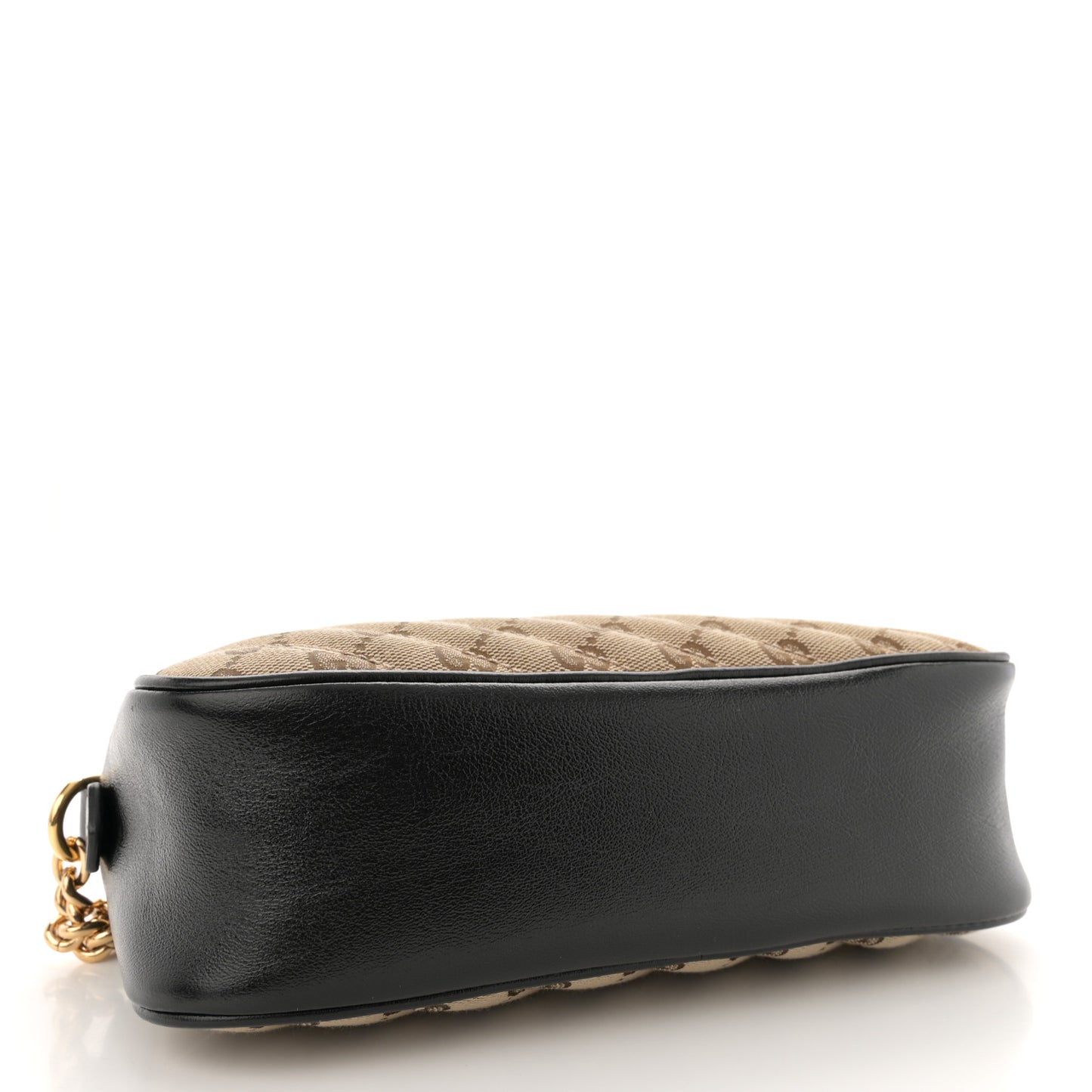 Monogram Matelasse Diagonal Small GG Marmont Chain Shoulder Bag Beige Black