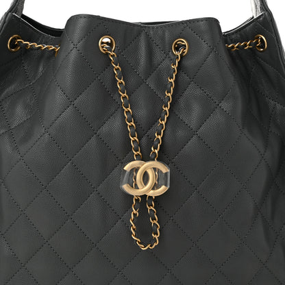 Chanel Caviar Quilted Medium Chanel 25 Handbag Dark Gray 9 of 11