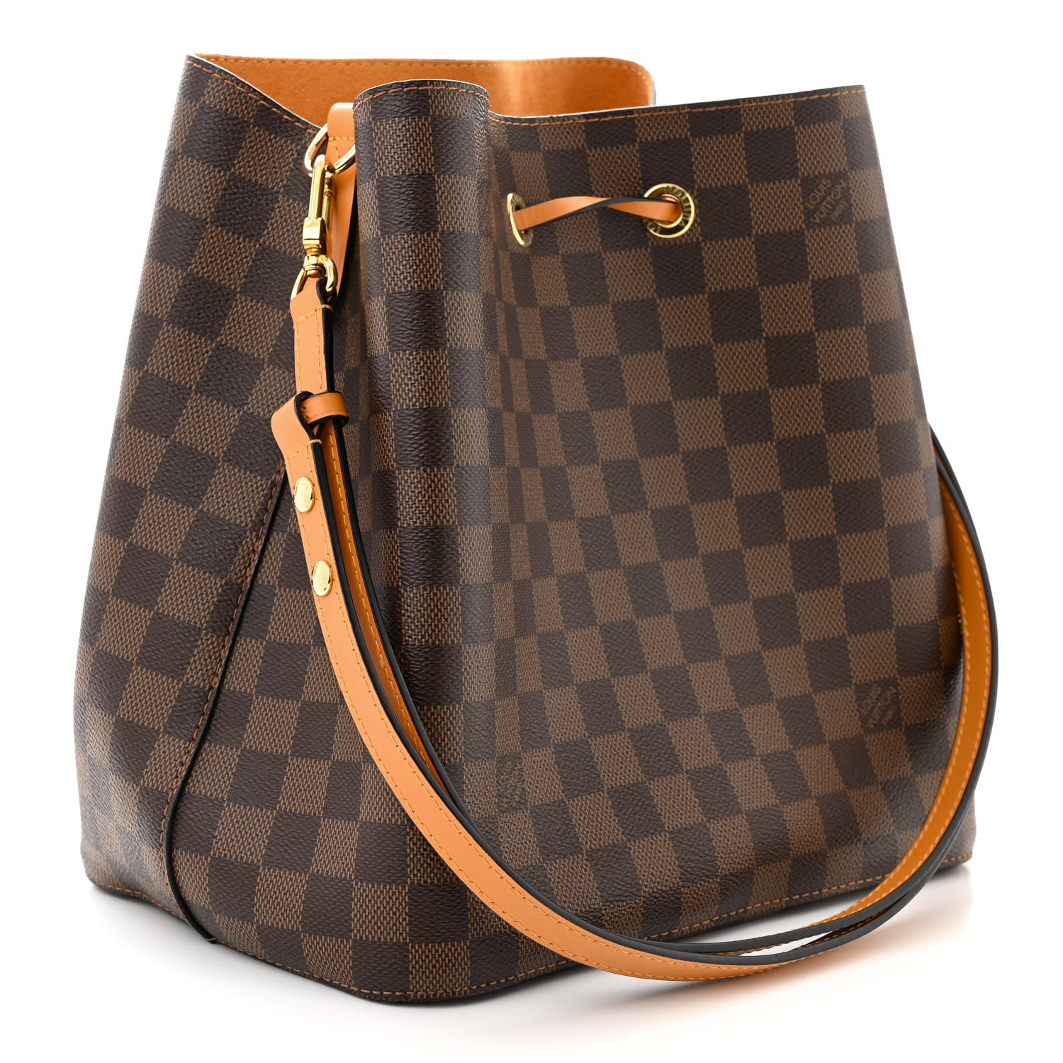 Louis Vuitton Damier Ebene Neonoe MM Safran 3 of 11