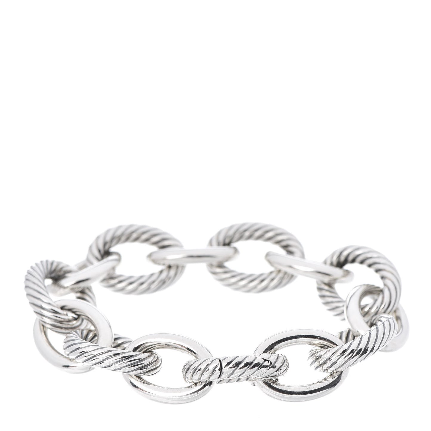 Sterling Silver 17mm Extra Large Oval Link Bracelet