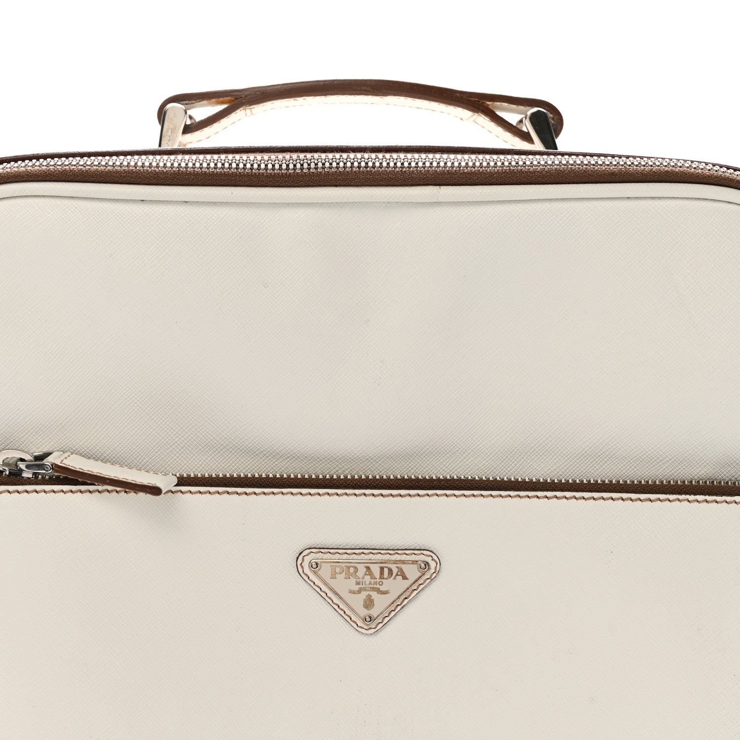 Prada Saffiano Travel Trolley Luggage White 14 of 30
