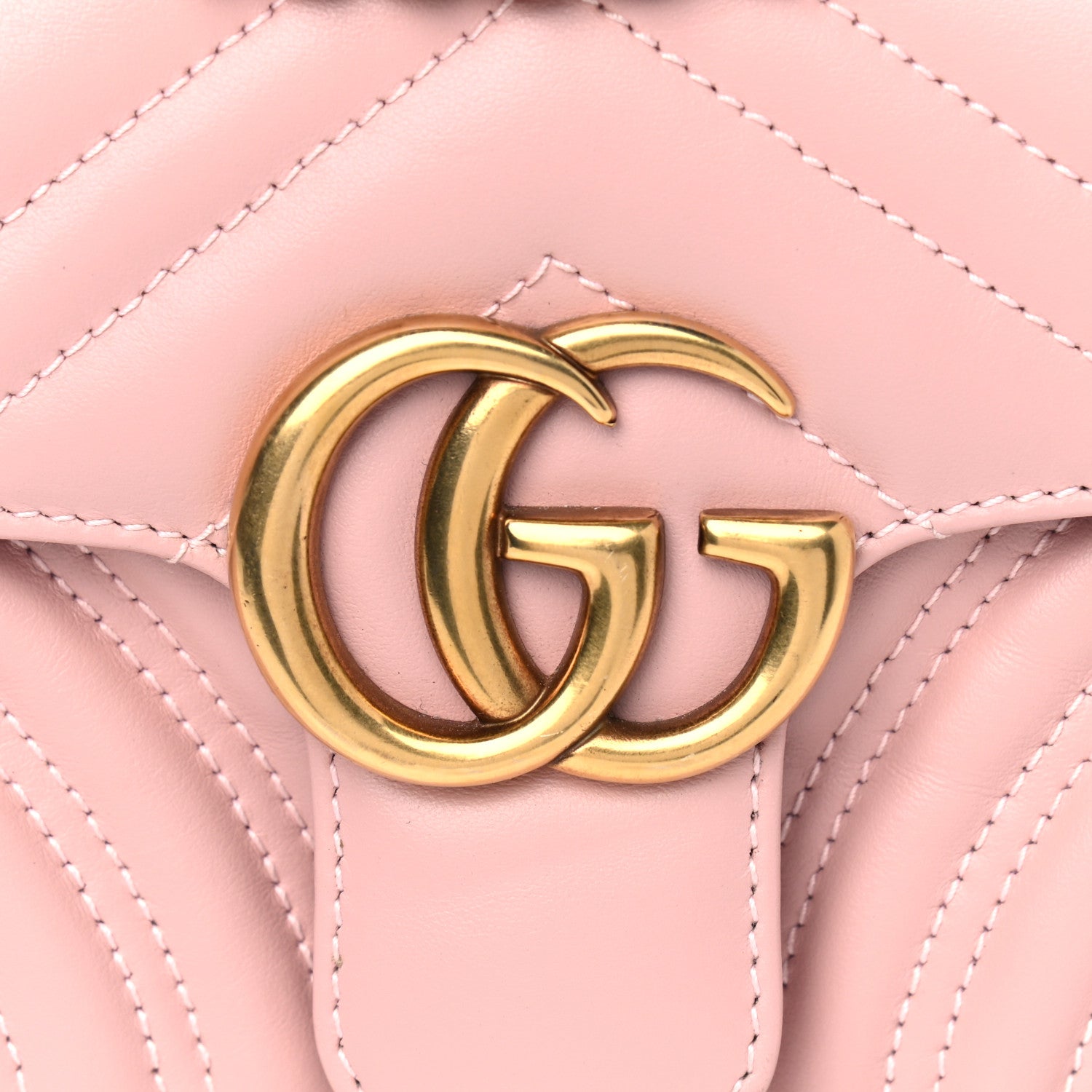 Gucci Calfskin Matelasse Mini GG Marmont Shoulder Bag Perfect Pink 7 of 7
