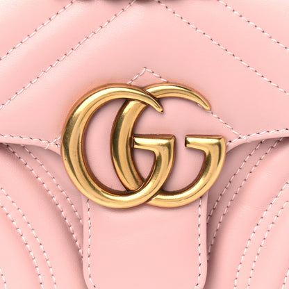 Gucci Calfskin Matelasse Mini GG Marmont Shoulder Bag Perfect Pink 7 of 7