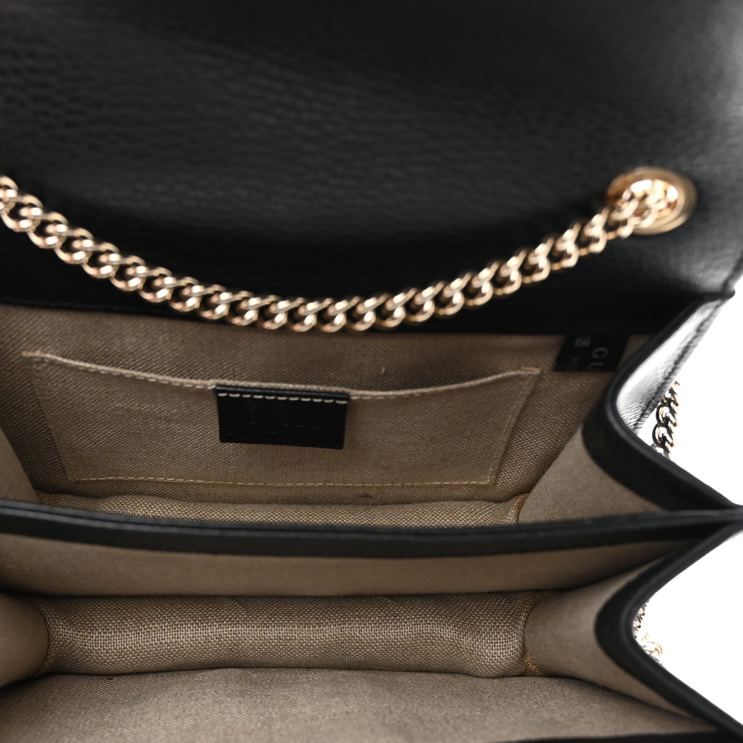 Dollar Calfskin Small Interlocking G Shoulder Bag Black