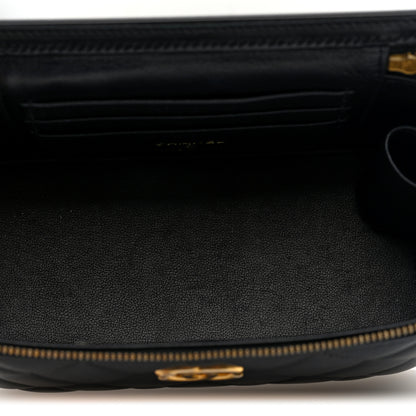 Chanel Lambskin Enamel Pearl Quilted Small Charm Me Vanity Case With Chain Black 5 of 10