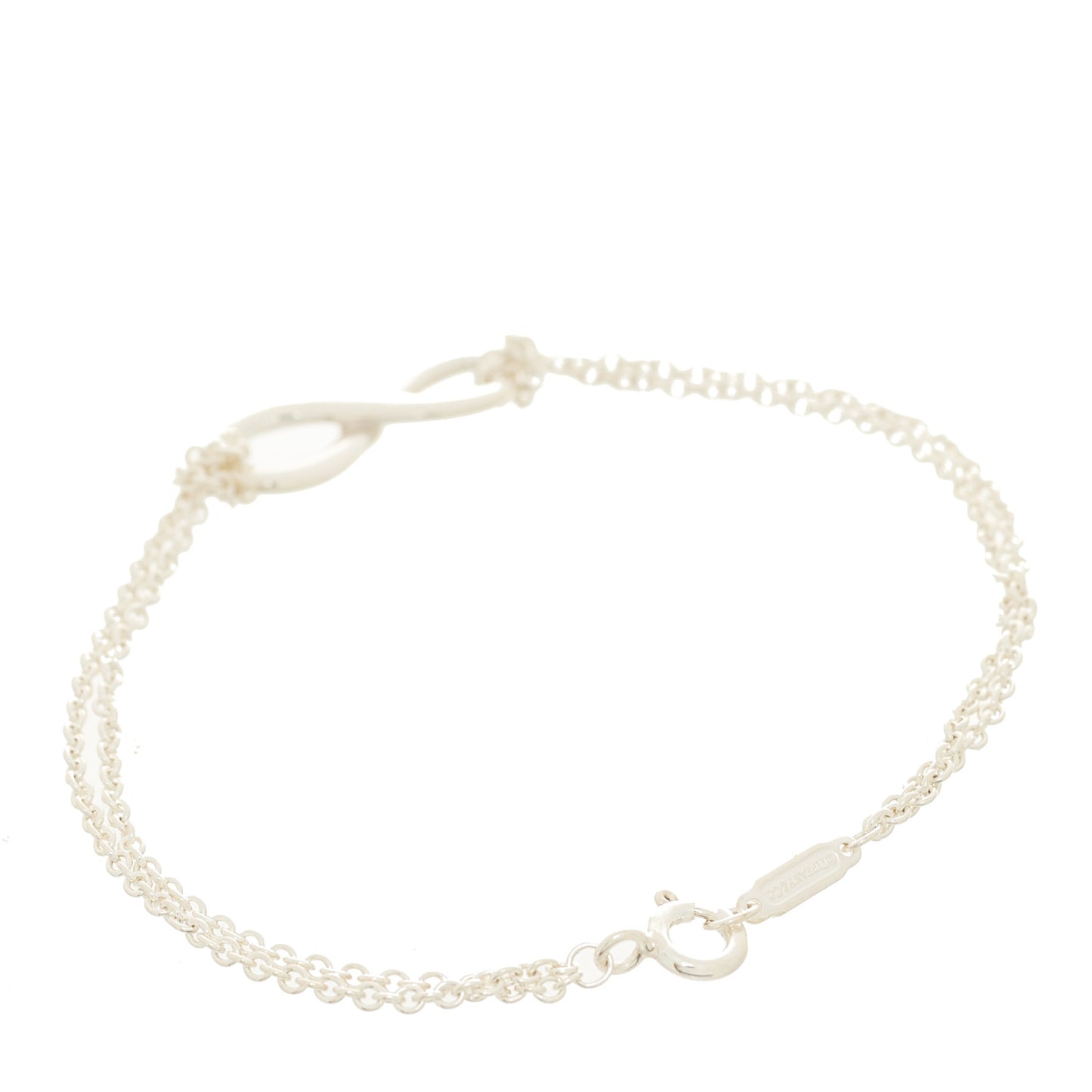 Sterling Silver Infinity Double Chain Bracelet
