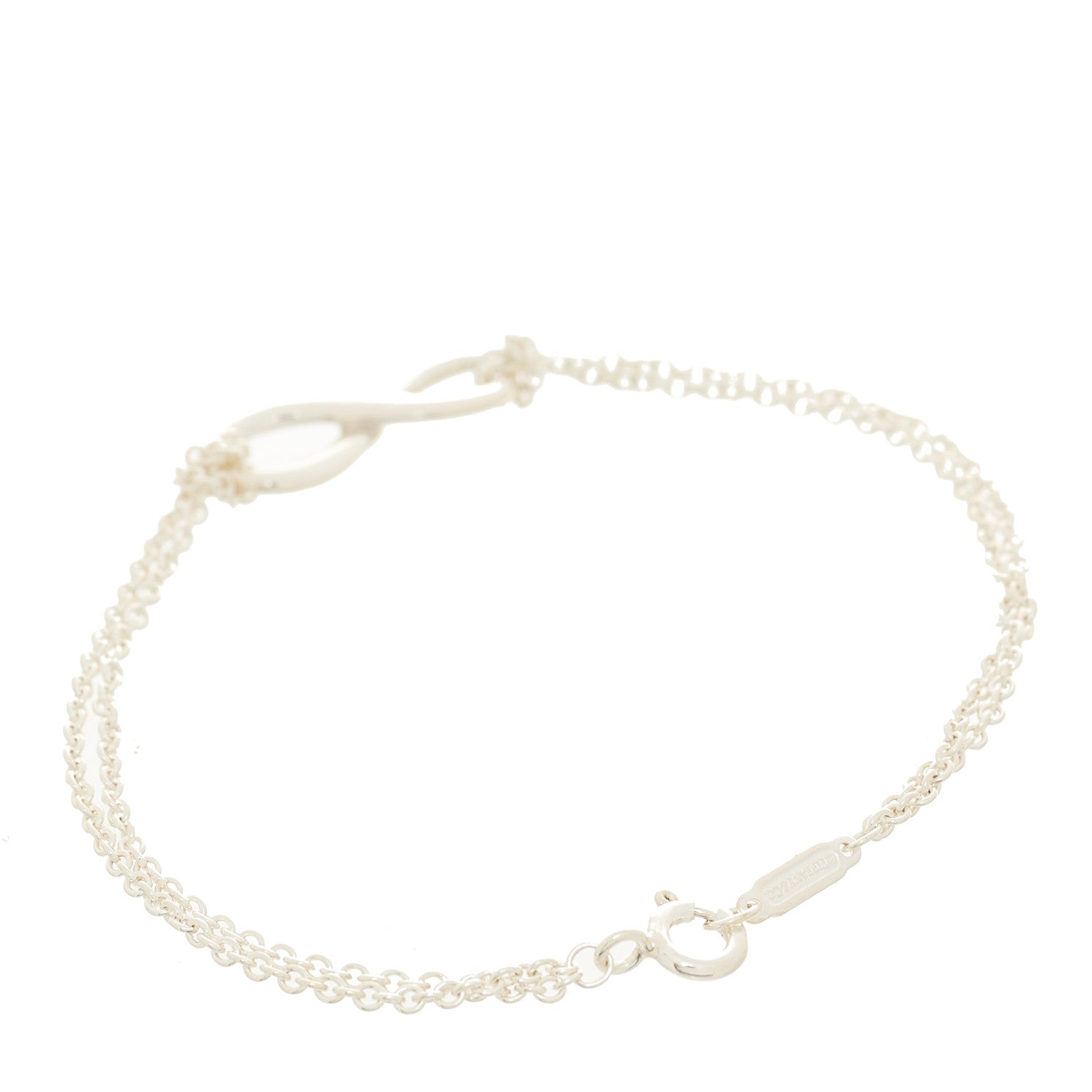 Tiffany Sterling Silver Infinity Double Chain Bracelet 2 of 5