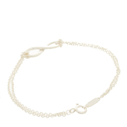 Tiffany Sterling Silver Infinity Double Chain Bracelet 2 of 5