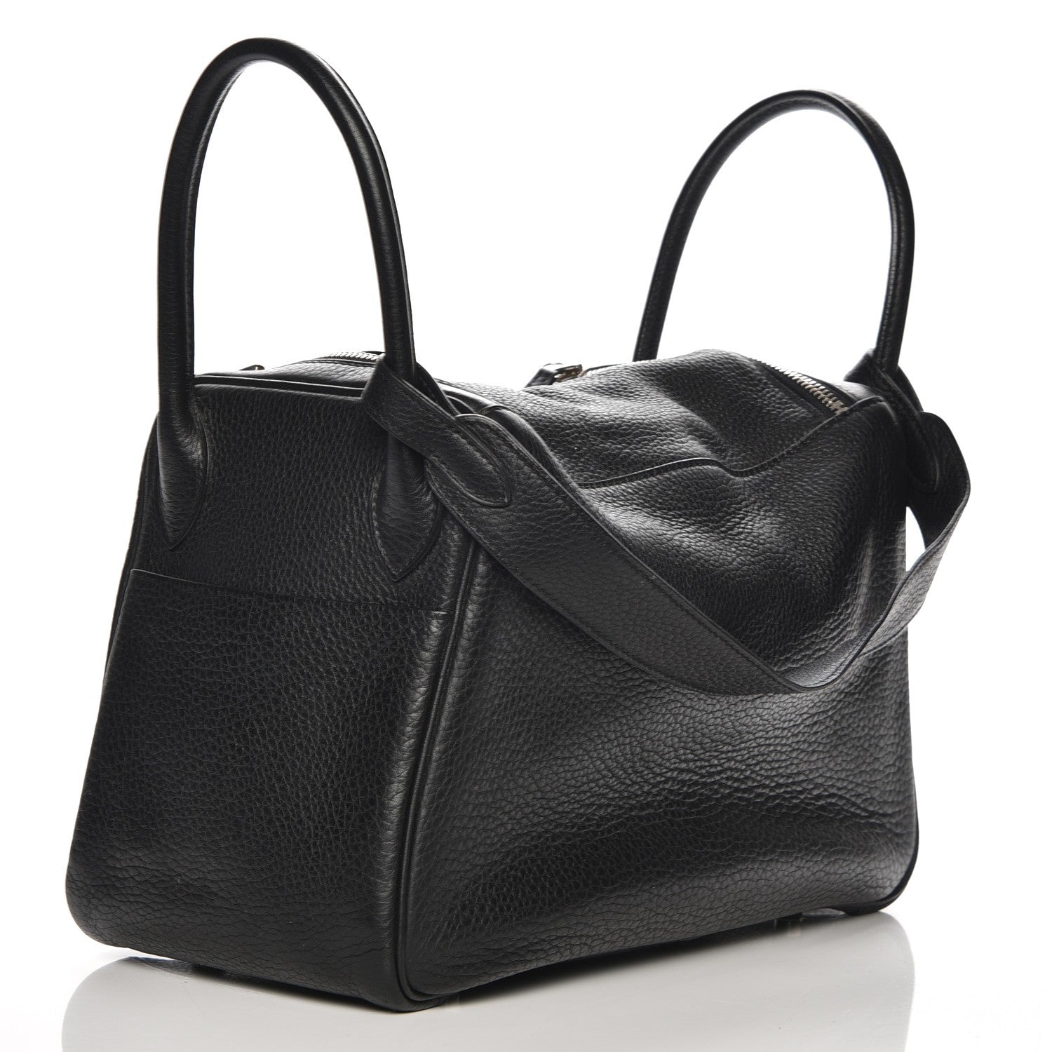 Hermes Taurillon Clemence Lindy 30 Black 3 of 9