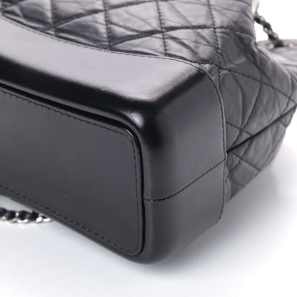Chanel Aged Calfskin Quilted Small Gabrielle Backpack Black 6 of 8