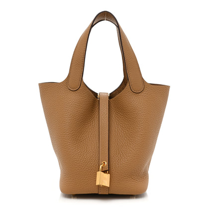 Hermes Taurillon Clemence Picotin Lock 18 PM Chai 1 of 8