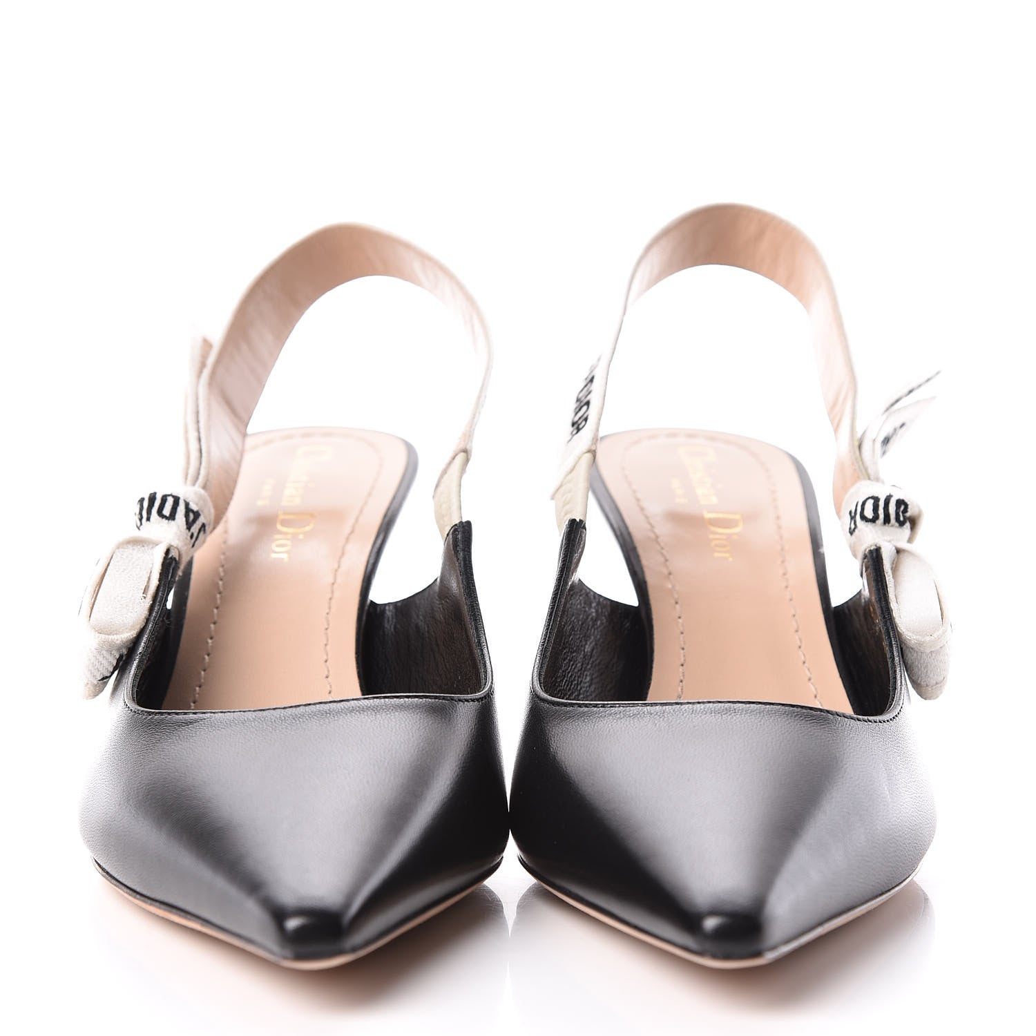 Christian Dior Lambskin Ribbon J'Adior Slingback 65mm Pumps 38.5 Black 2 of 7