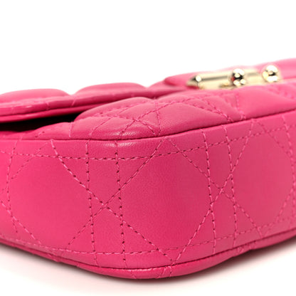 Christian Dior Lambskin Cannage Miss Dior Promenade Pouch Fuchsia 9 of 10