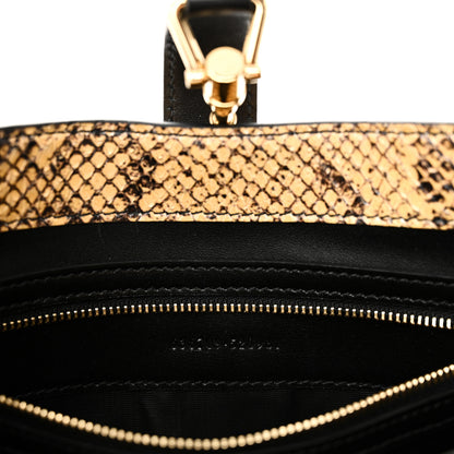 Gucci Snakeskin Calfskin Small Jackie 1961 Hobo Beige Black 7 of 10