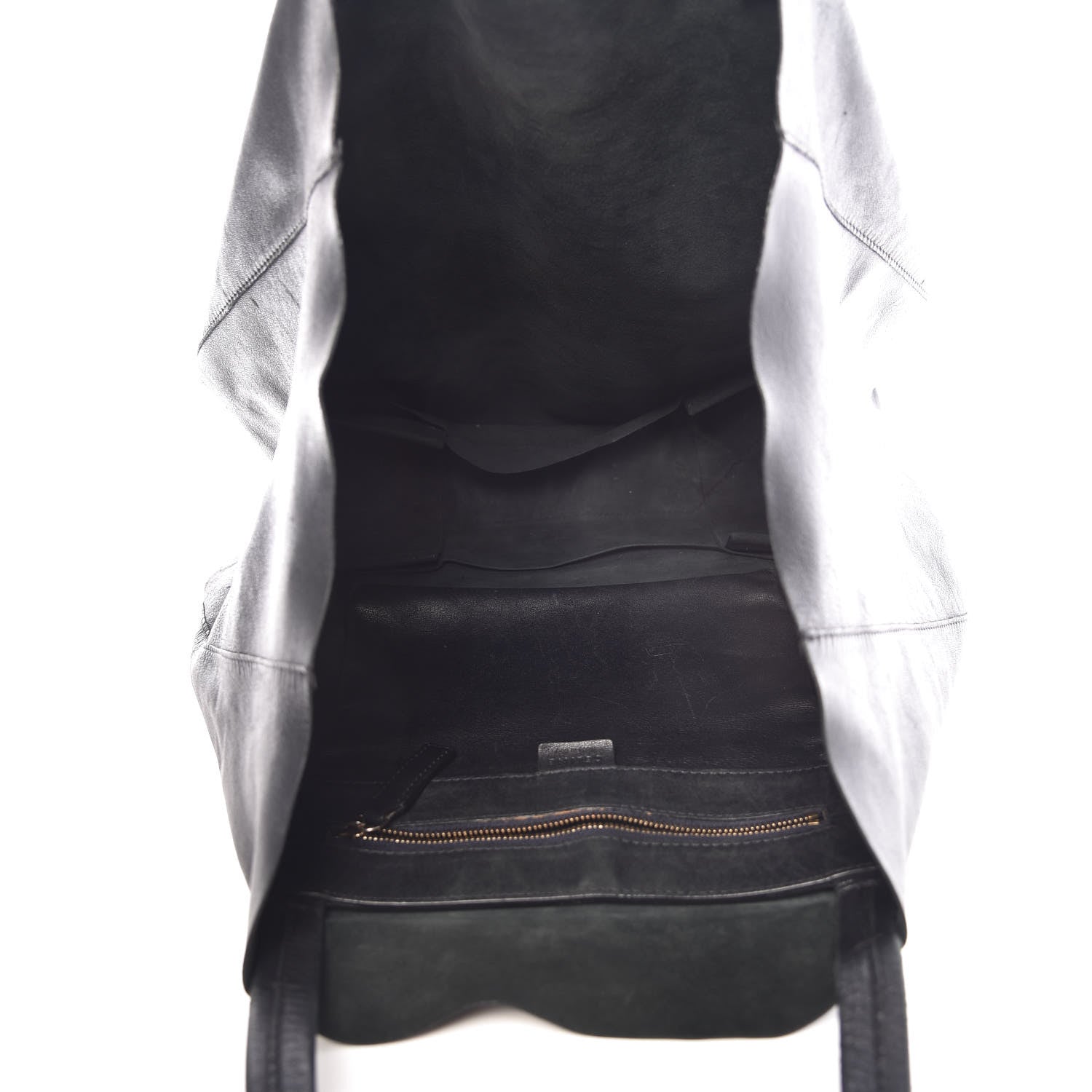 Celine Grained Calfskin Horizontal Cabas Black 6 of 18