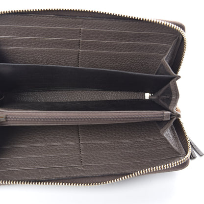 Gucci Dollar Calfskin Bamboo Tassel Zip Around Wallet Grey Field 5 of 7