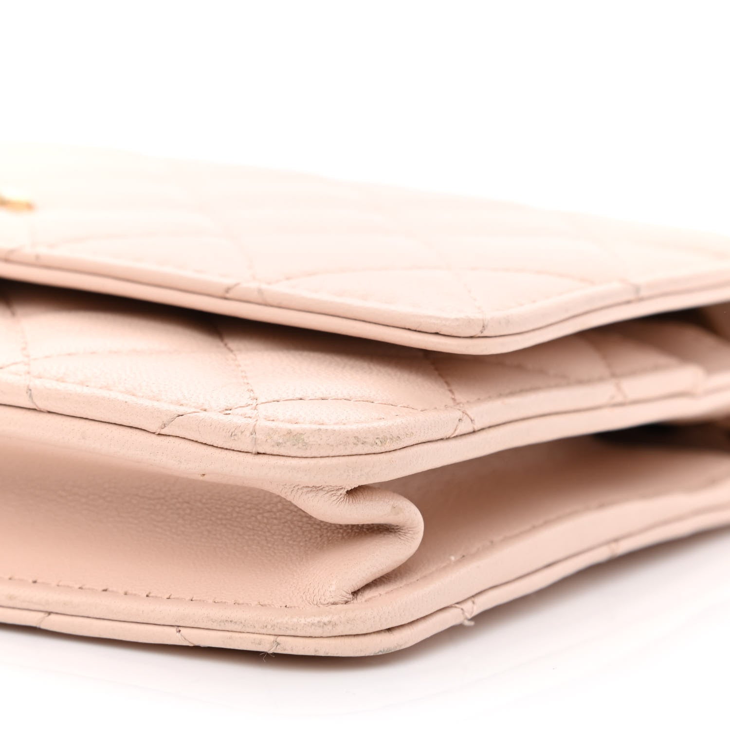 Chanel Lambskin Quilted Trendy CC Wallet On Chain WOC Light Beige 11 of 13