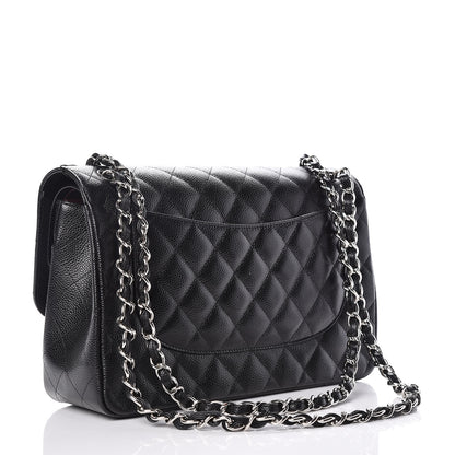 Chanel Caviar Quilted Jumbo Double Flap Black 3 of 9
