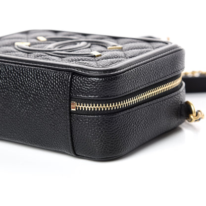 Chanel Caviar Quilted CC Filigree Vanity Clutch With Chain Black 6 of 10