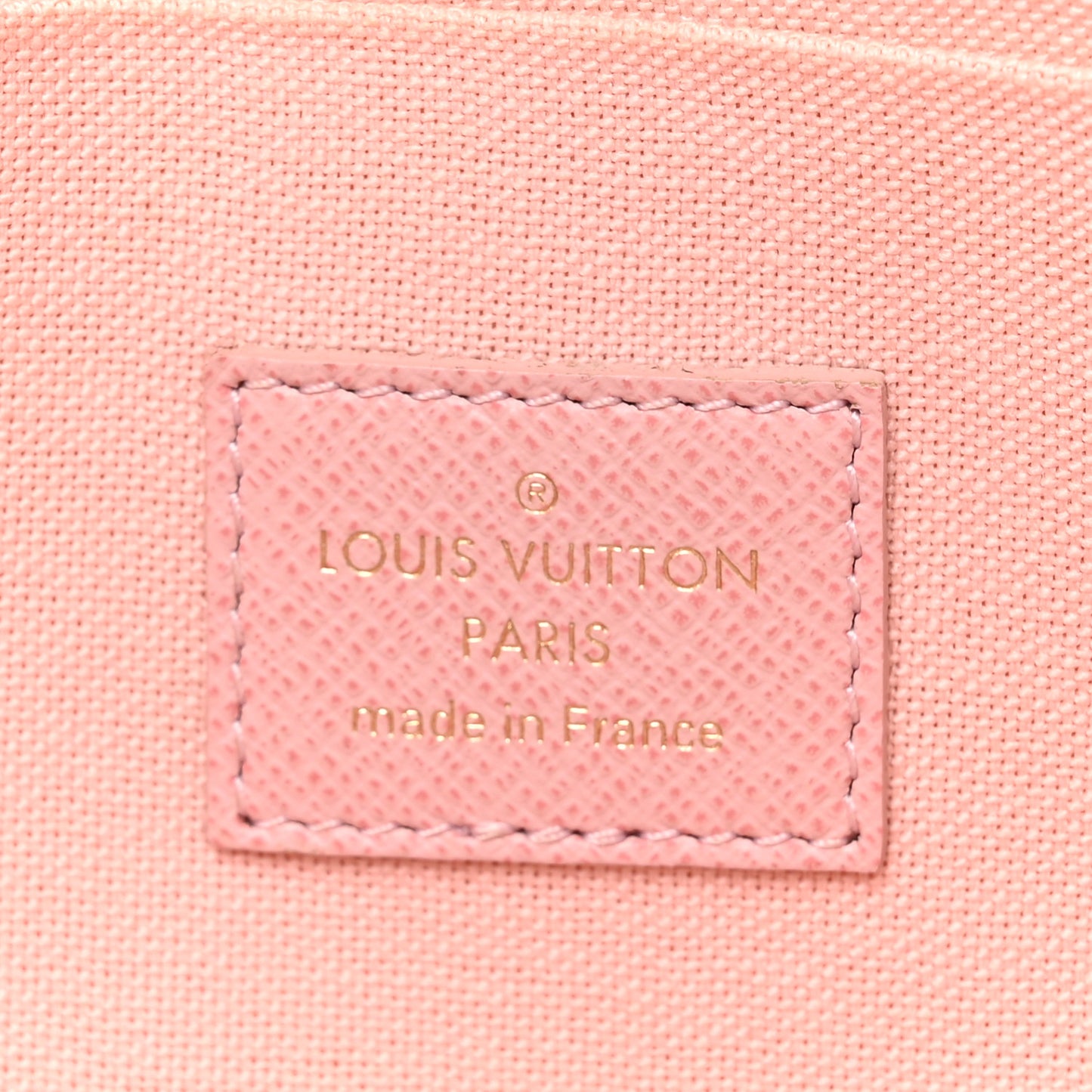 Damier Azur Pochette Felicie Chain Wallet Rose Ballerine