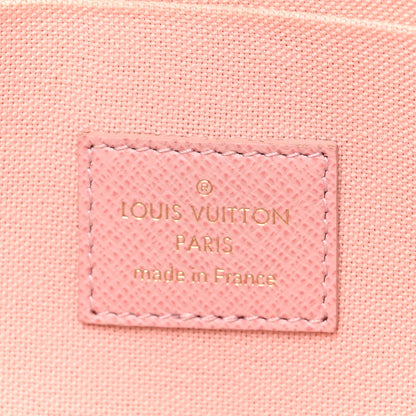 Louis Vuitton Damier Azur Pochette Felicie Chain Wallet Rose Ballerine 6 of 13
