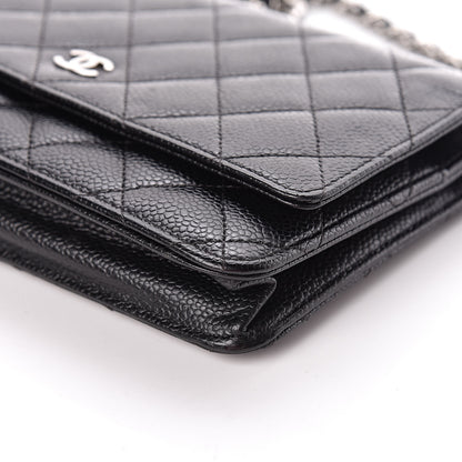 Chanel Caviar Quilted Wallet On Chain WOC Black 10 of 13