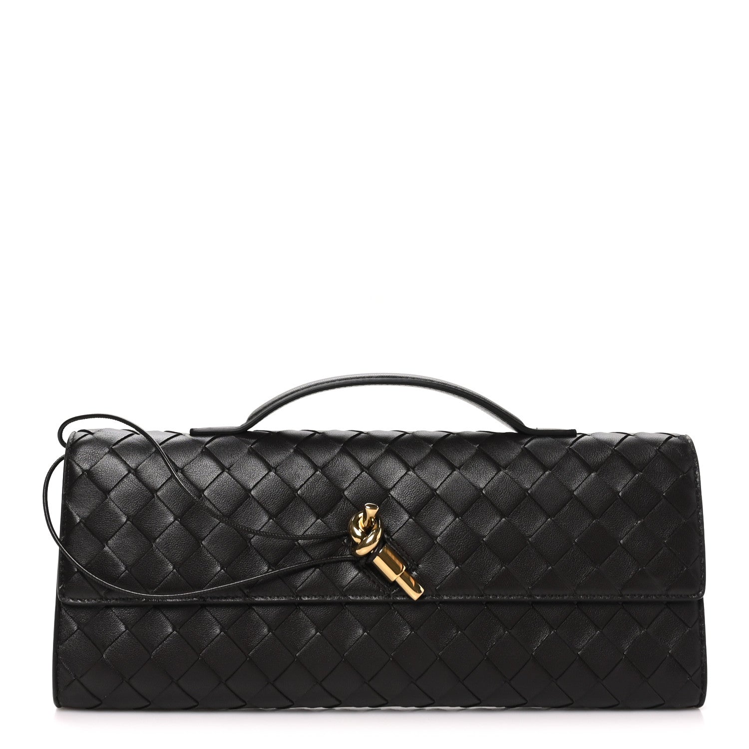 Bottega Veneta Nappa Intrecciato Long Andiamo Top Handle Clutch Fondant 1 of 7