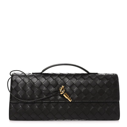 Bottega Veneta Nappa Intrecciato Long Andiamo Top Handle Clutch Fondant 1 of 7
