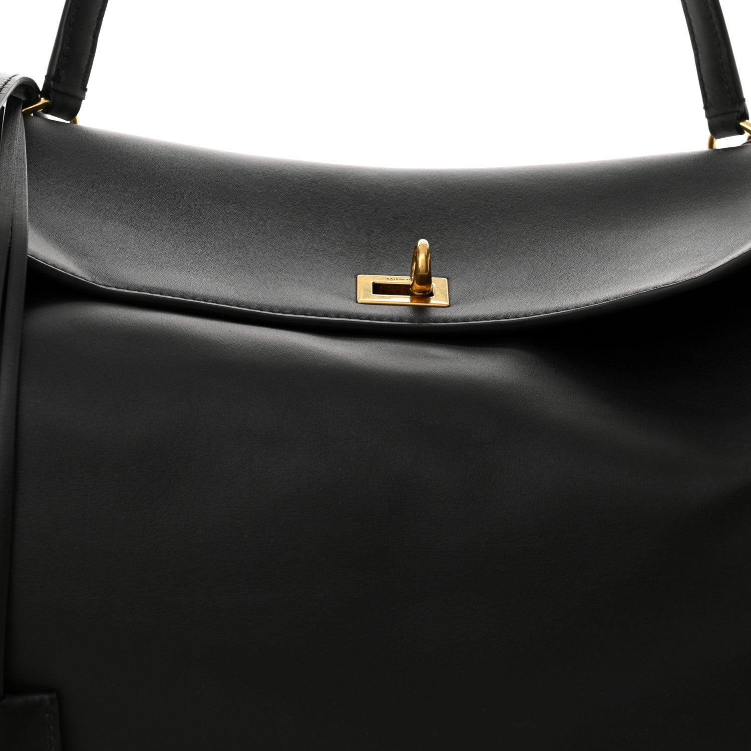Balenciaga Smooth Calfskin Large Rodeo Top Handle Handbag Black 9 of 11