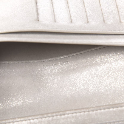 Chanel Lambskin Camellia Embossed Yen Wallet Black 7 of 13