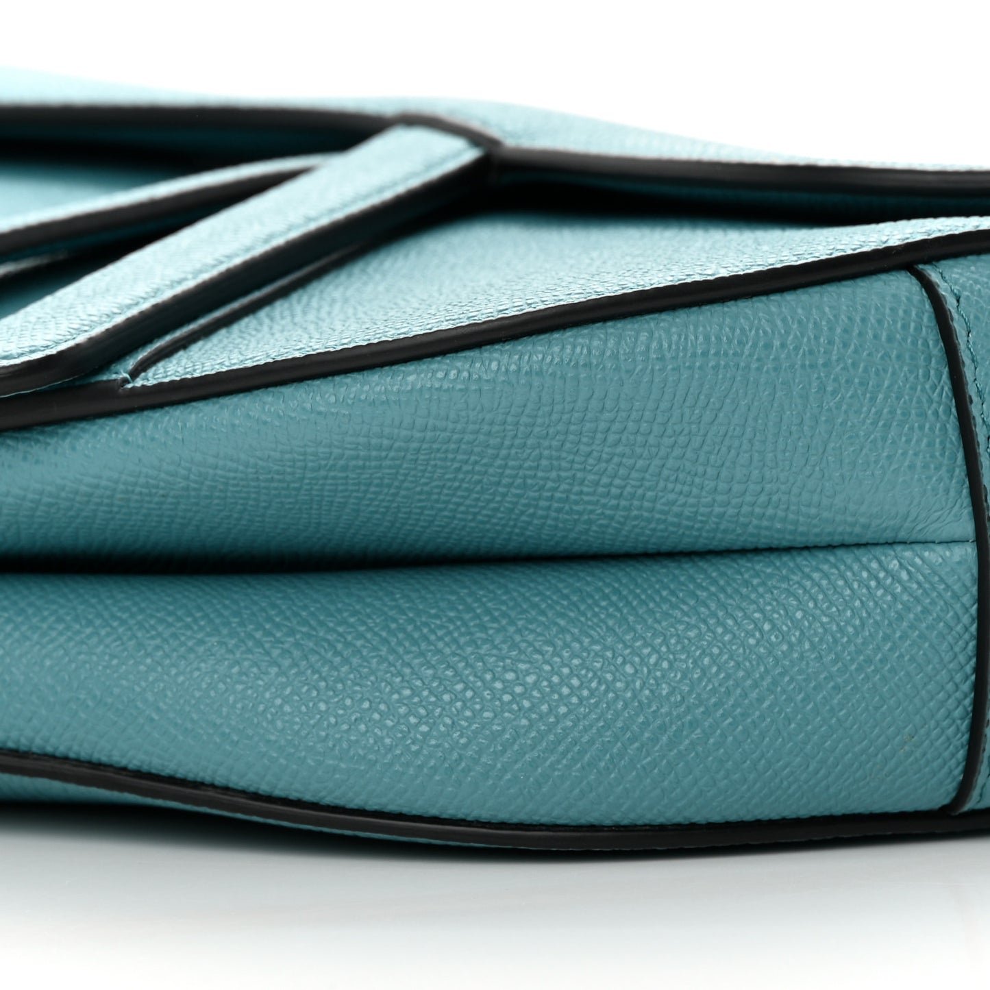 Grained Calfskin Saddle Bag Azure Blue