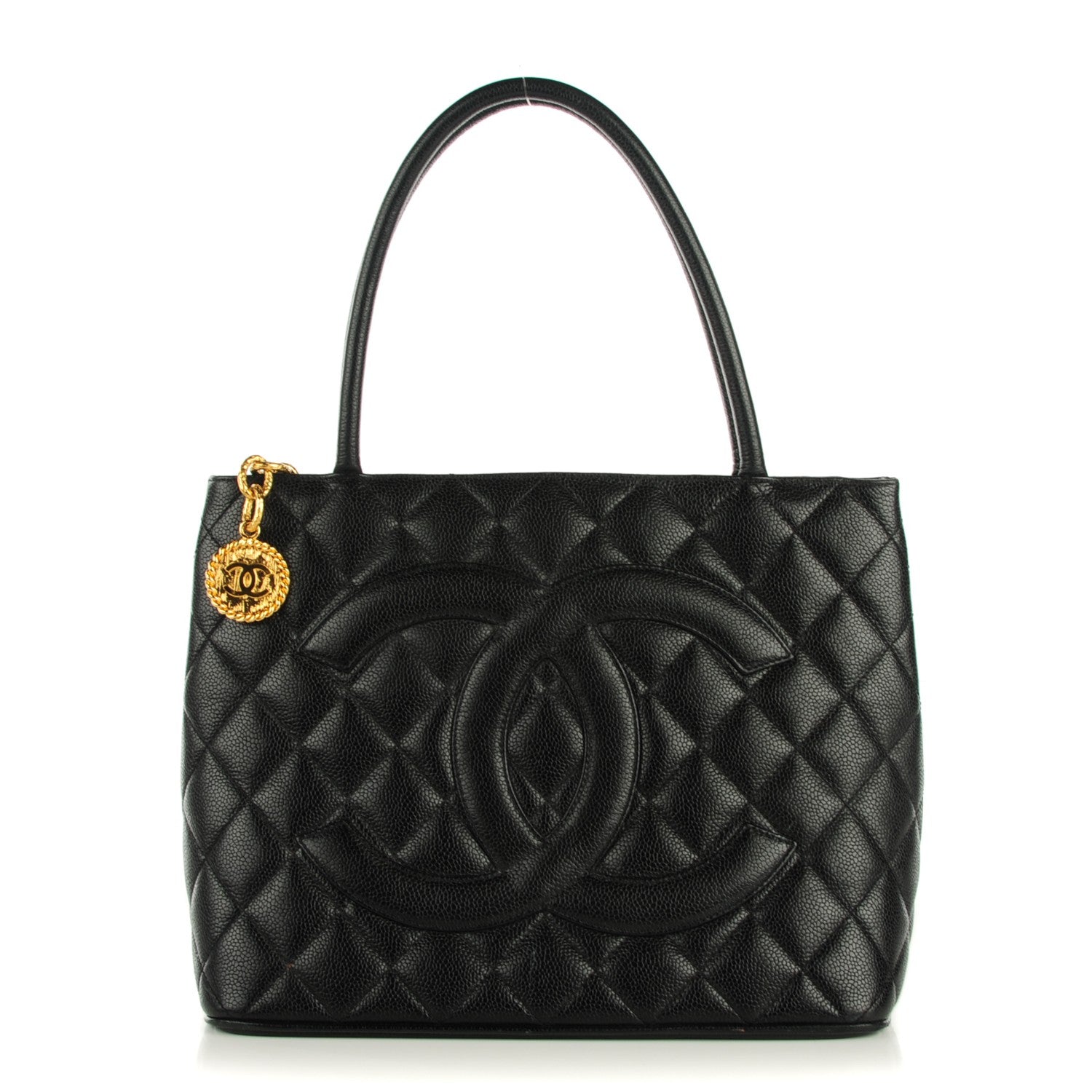 Chanel Caviar Quilted Medallion Tote Black 1 of 7
