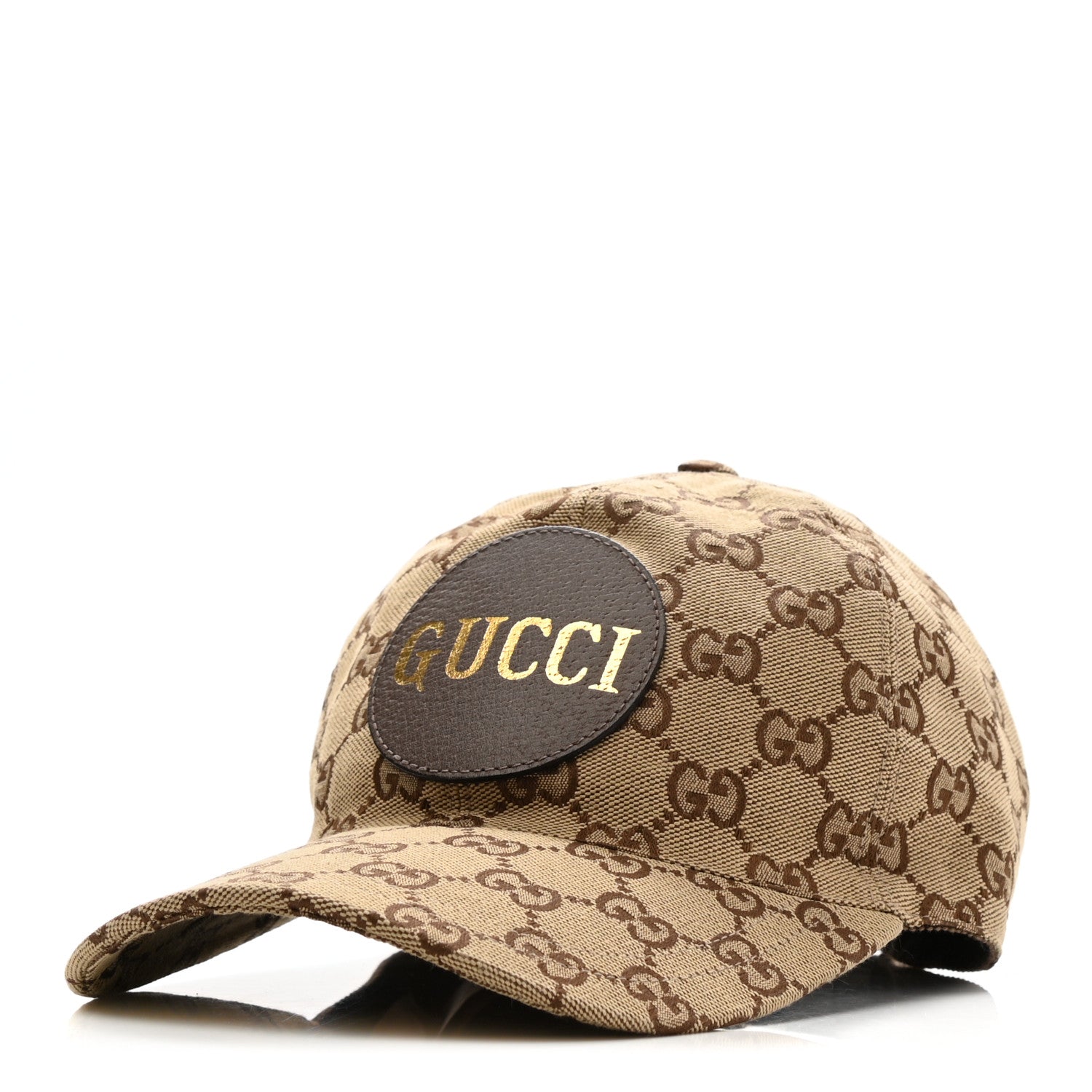Gucci Monogram Textured Dollar Calfskin Zeno Baseball Hat S Beige 1 of 10