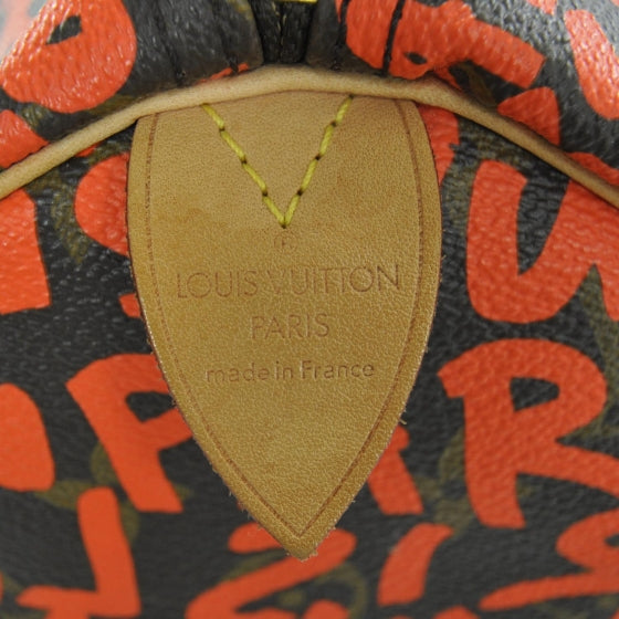Louis Vuitton Monogram Graffiti Speedy 30 Orange 7 of 9