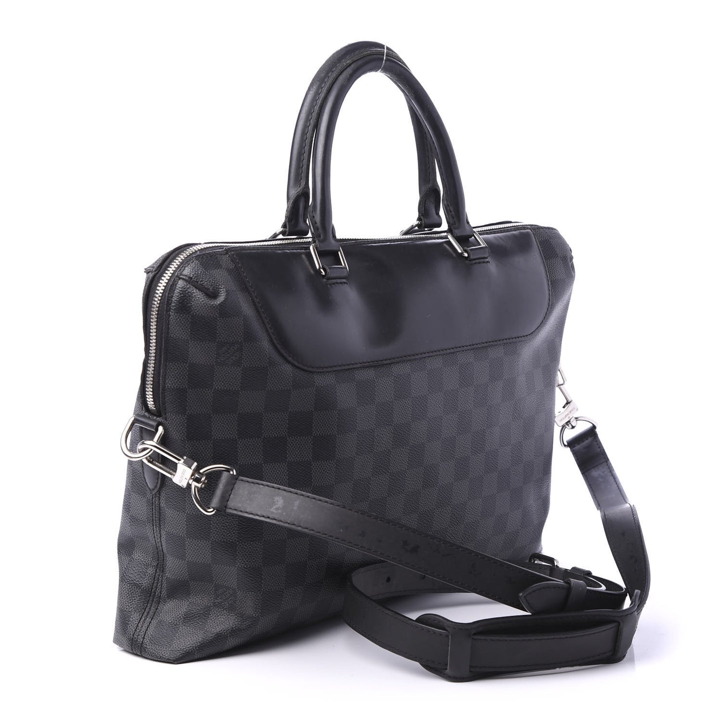 Damier Graphite Porte-Documents Jour