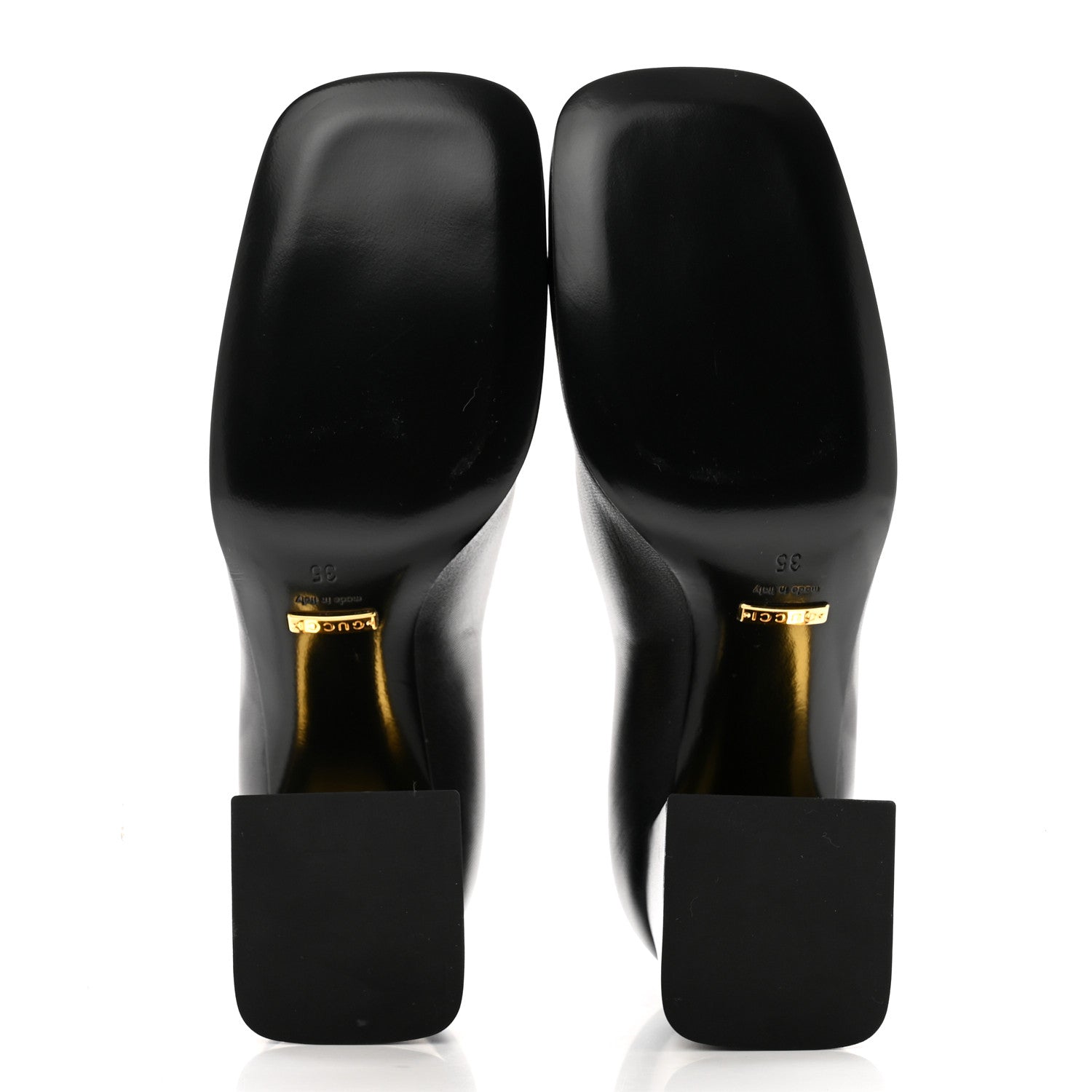 Gucci Malaga Kid Horsebit 75mm Pumps 35 Black 5 of 9