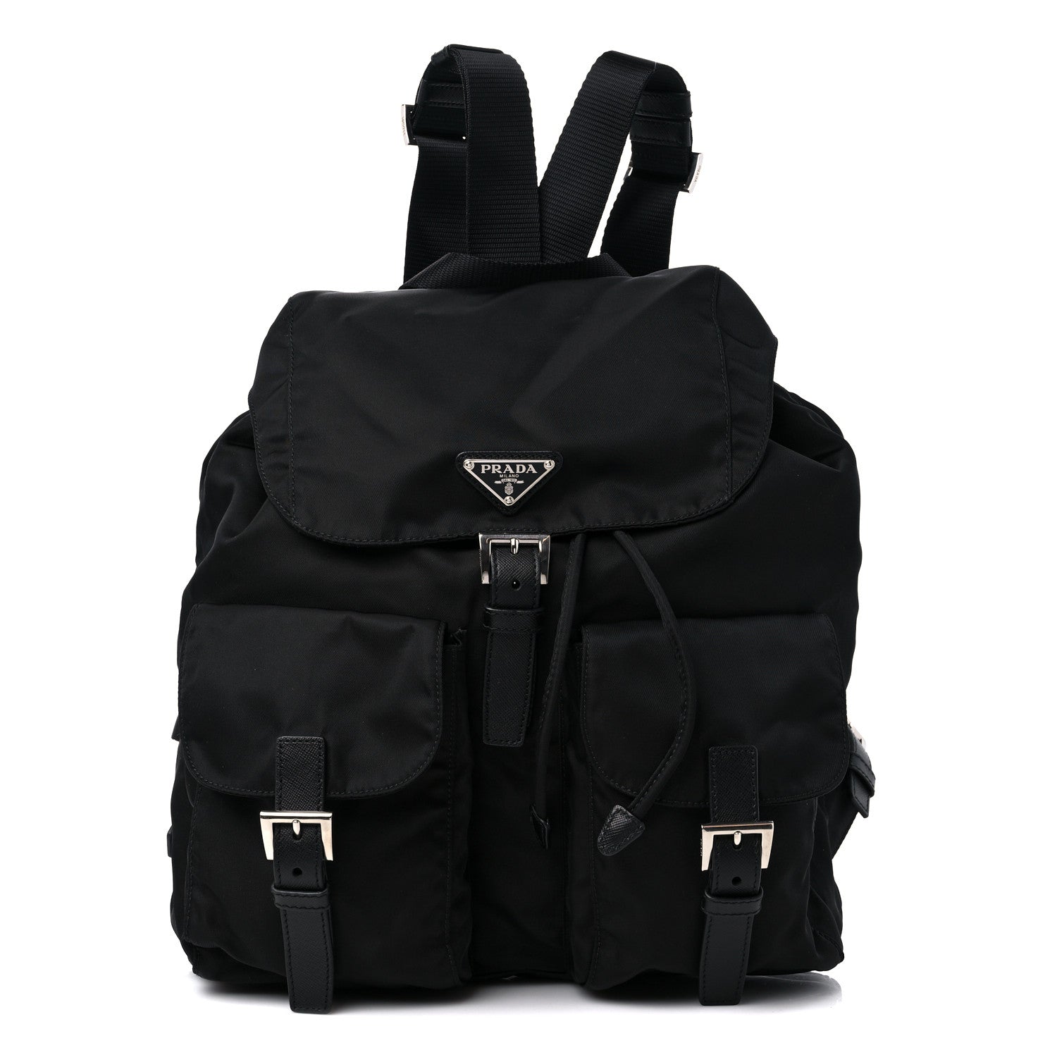 Prada Nylon Vela Medium Backpack Black 1 of 8