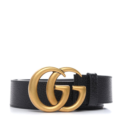 Gucci Textured Calfskin Double G 40mm Belt 95 38 Black 1 of 7