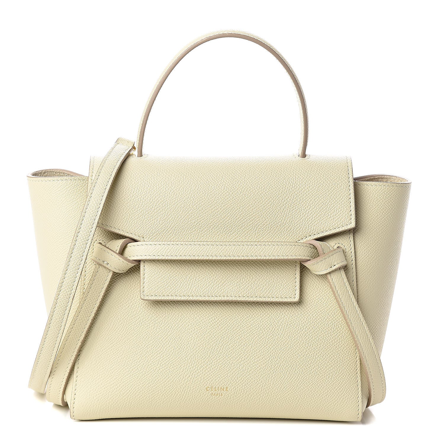 Celine Grained Calfskin Nano Belt Bag Chalk 1 of 8