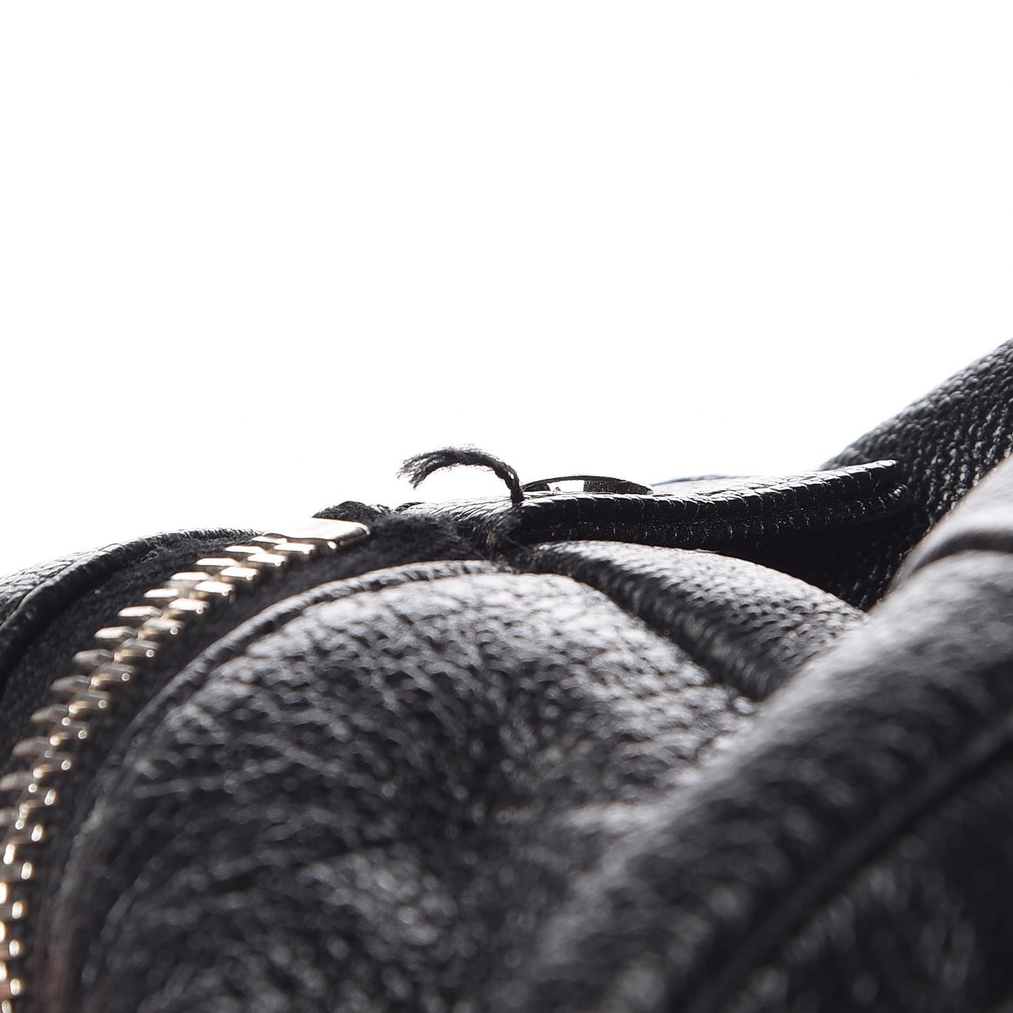 Metallic Goatskin Medium Luxe Ligne Bowler Black