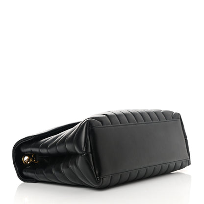 Saint Laurent Calfskin Y Quilted Monogram Medium Loulou Chain Satchel Black 4 of 12