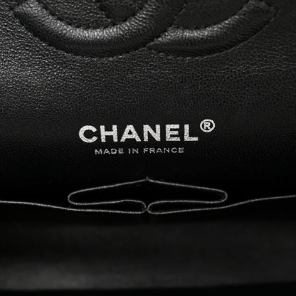 Chanel Patent Calfskin Striped Medium Double Flap Yellow Black 6 of 10