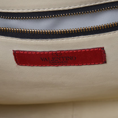 Valentino Garavani Calfskin Mime Print Single Handle Bag Blue 8 of 11