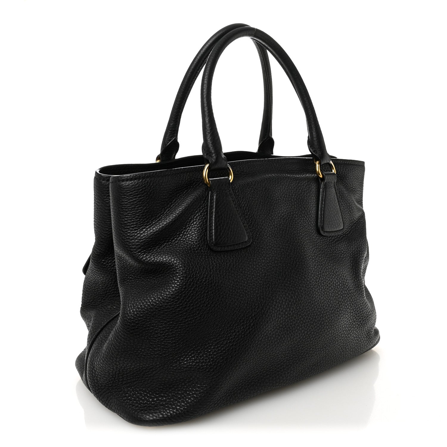 Prada Vitello Daino Tote Black 3 of 12