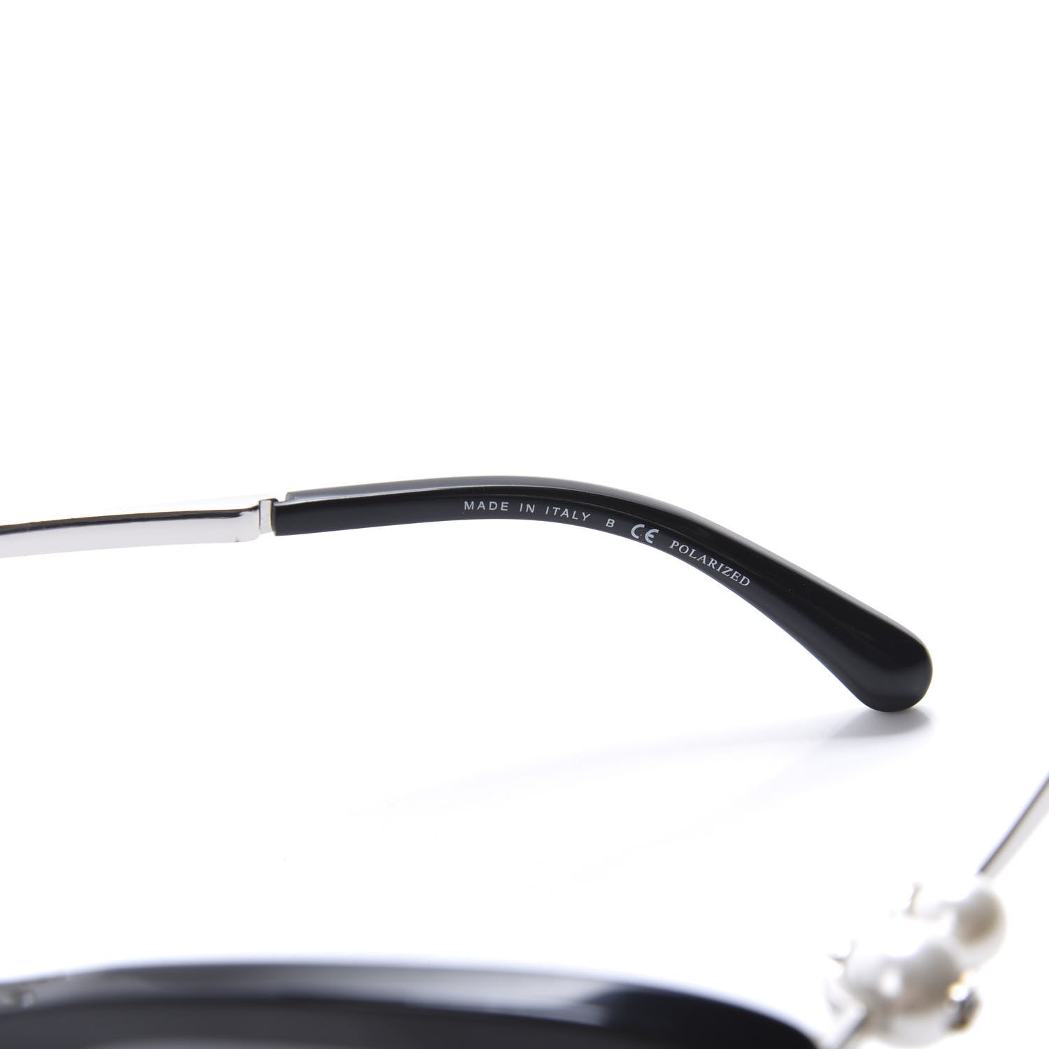 Chanel Polarized Cat Eye Pearl Sunglasses 5340-H Black 6 of 8