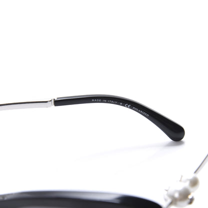 Chanel Polarized Cat Eye Pearl Sunglasses 5340-H Black 6 of 8