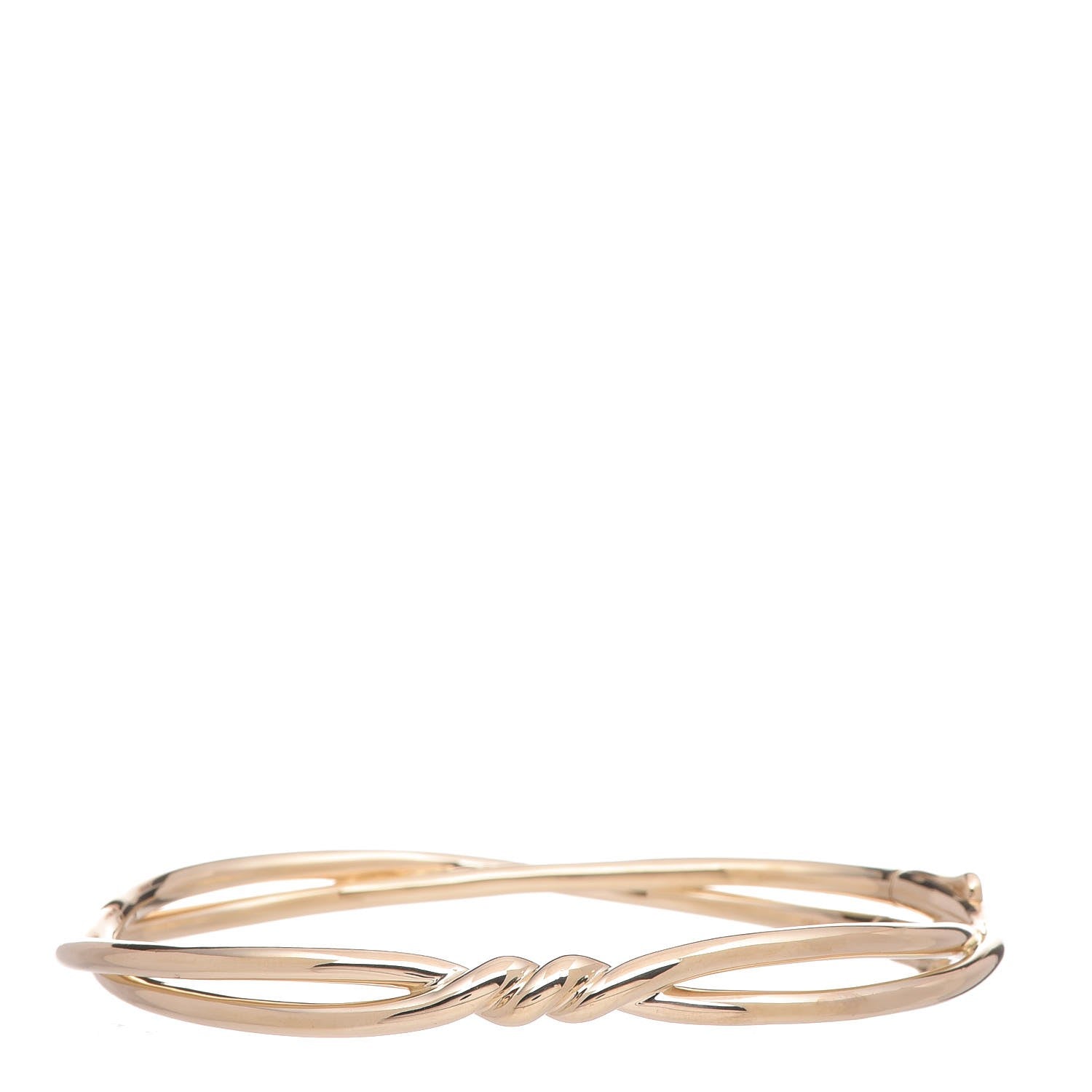 David Yurman 18K Yellow Gold Continuance Center Twist Bracelet 1 of 6