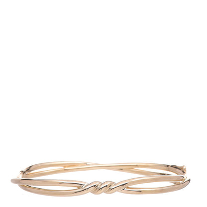 David Yurman 18K Yellow Gold Continuance Center Twist Bracelet 1 of 6